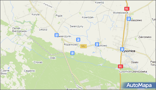 mapa Piwnice gmina Łysomice, Piwnice gmina Łysomice na mapie Targeo