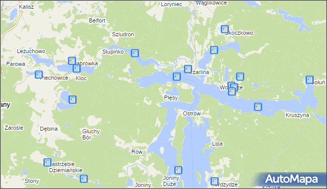 mapa Płęsy, Płęsy na mapie Targeo