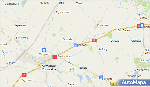 mapa Pluskowęsy gmina Kowalewo Pomorskie, Pluskowęsy gmina Kowalewo Pomorskie na mapie Targeo