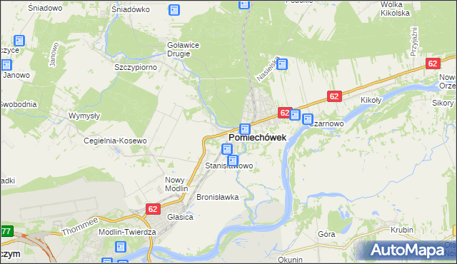 mapa Pomiechówek, Pomiechówek na mapie Targeo