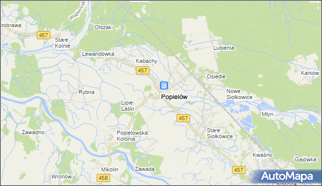 mapa Popielów powiat opolski, Popielów powiat opolski na mapie Targeo