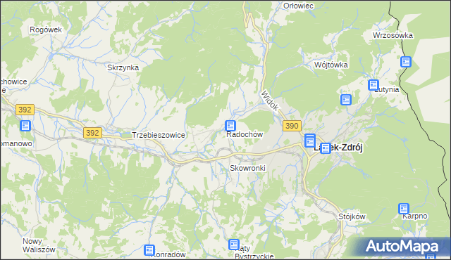 mapa Radochów, Radochów na mapie Targeo