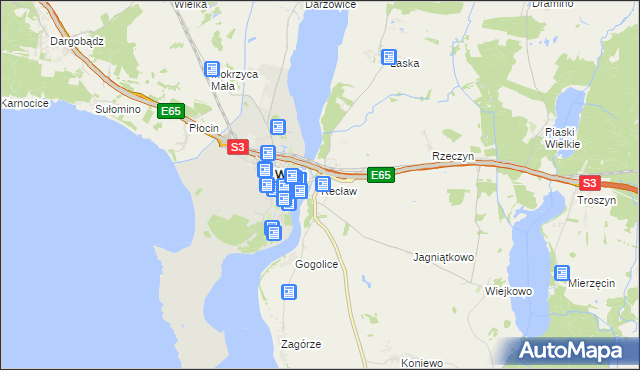 mapa Recław, Recław na mapie Targeo