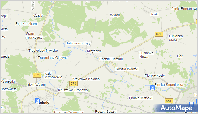 mapa Roszki-Ziemaki, Roszki-Ziemaki na mapie Targeo