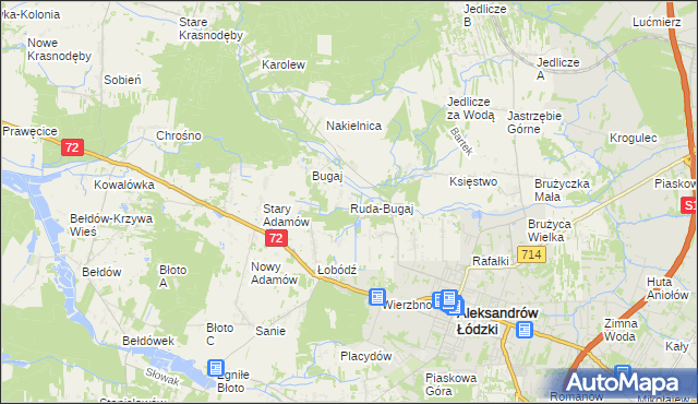 mapa Ruda-Bugaj, Ruda-Bugaj na mapie Targeo