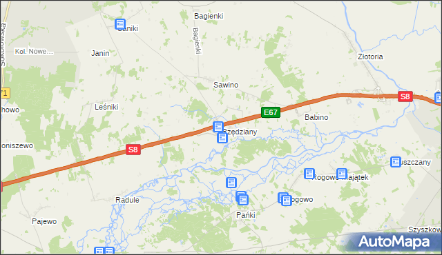 mapa Rzędziany, Rzędziany na mapie Targeo