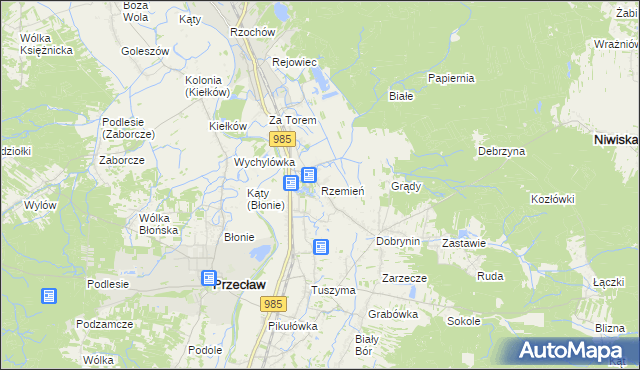 mapa Rzemień, Rzemień na mapie Targeo