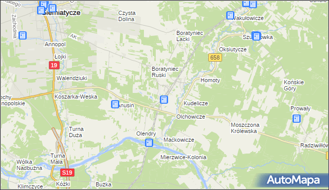 mapa Siemiatycze-Stacja, Siemiatycze-Stacja na mapie Targeo