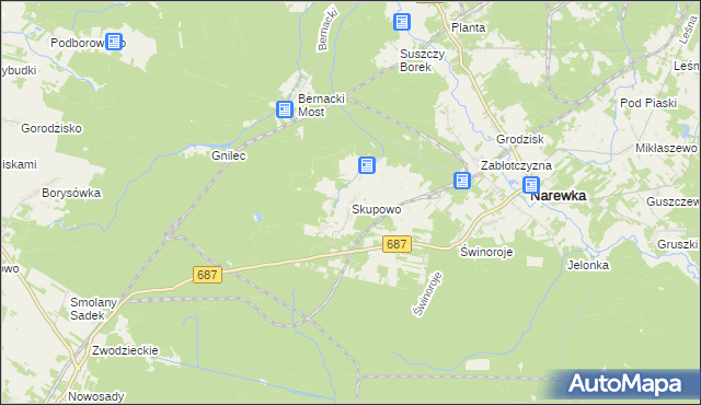 mapa Skupowo, Skupowo na mapie Targeo