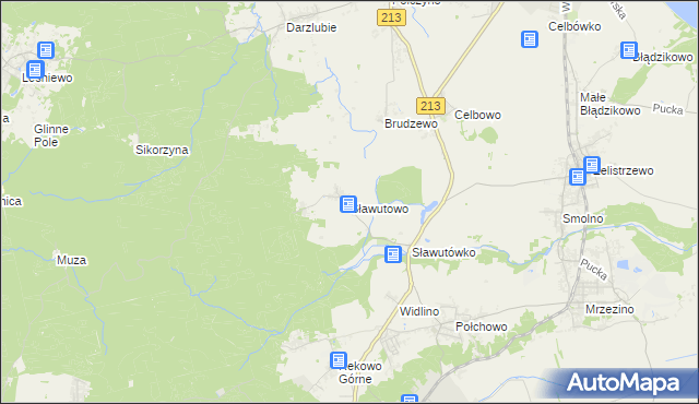 mapa Sławutowo, Sławutowo na mapie Targeo