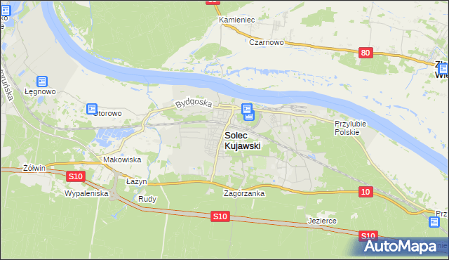 mapa Solec Kujawski, Solec Kujawski na mapie Targeo