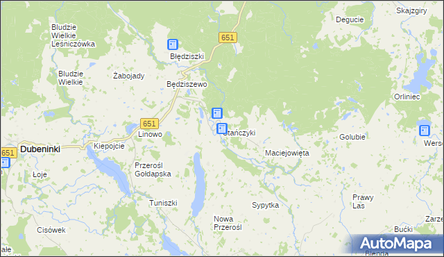 mapa Stańczyki, Stańczyki na mapie Targeo