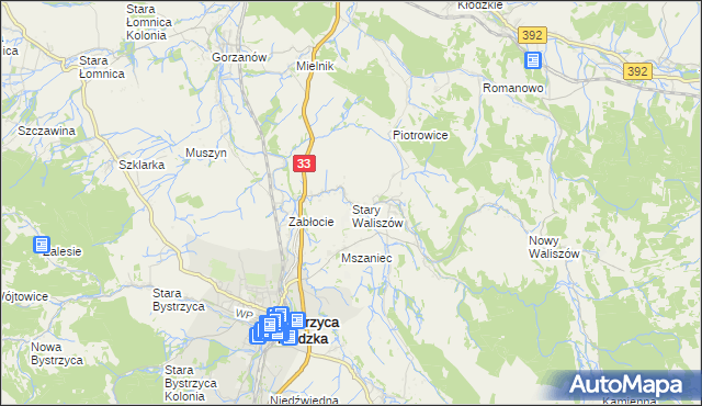 mapa Stary Waliszów, Stary Waliszów na mapie Targeo