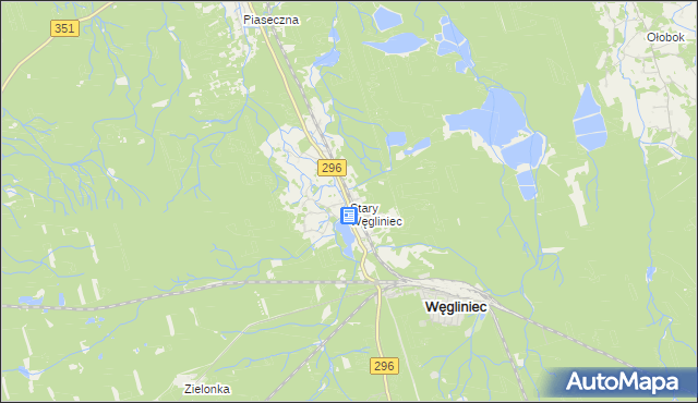 mapa Stary Węgliniec, Stary Węgliniec na mapie Targeo