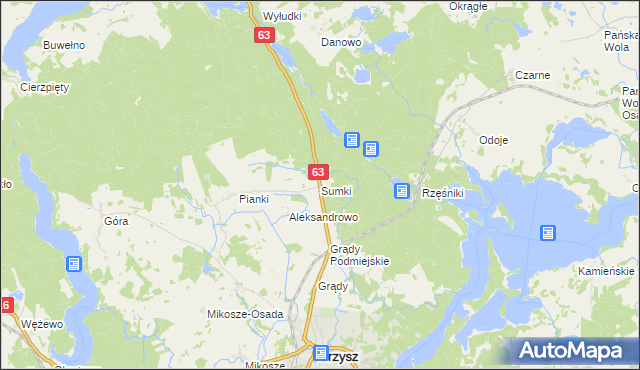 mapa Sumki, Sumki na mapie Targeo
