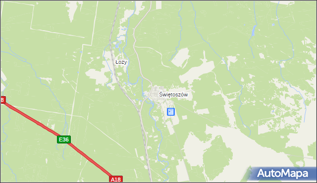 mapa Świętoszów, Świętoszów na mapie Targeo