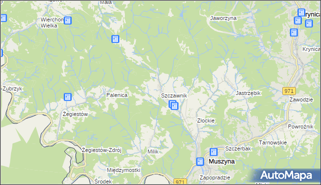 mapa Szczawnik, Szczawnik na mapie Targeo