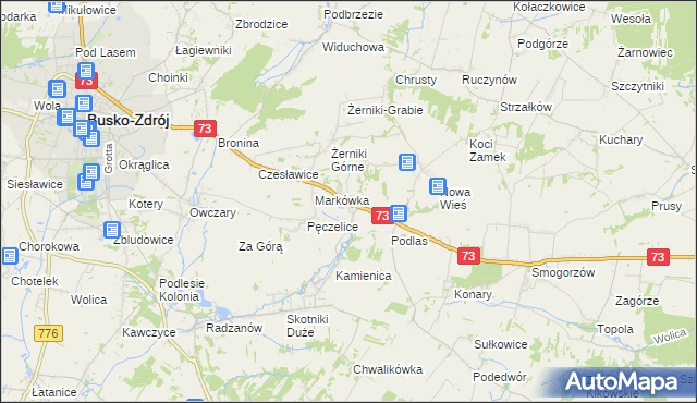 mapa Szczaworyż, Szczaworyż na mapie Targeo