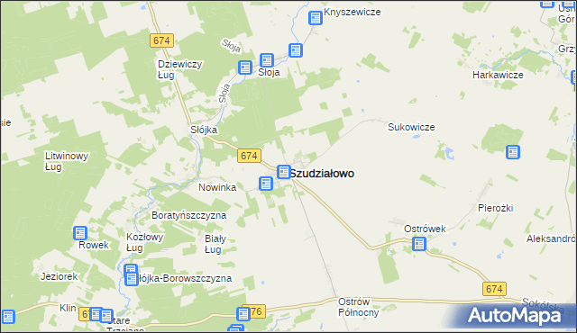 mapa Szudziałowo, Szudziałowo na mapie Targeo