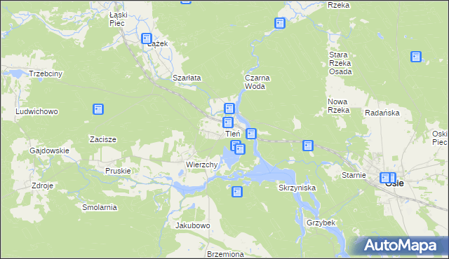 mapa Tleń, Tleń na mapie Targeo