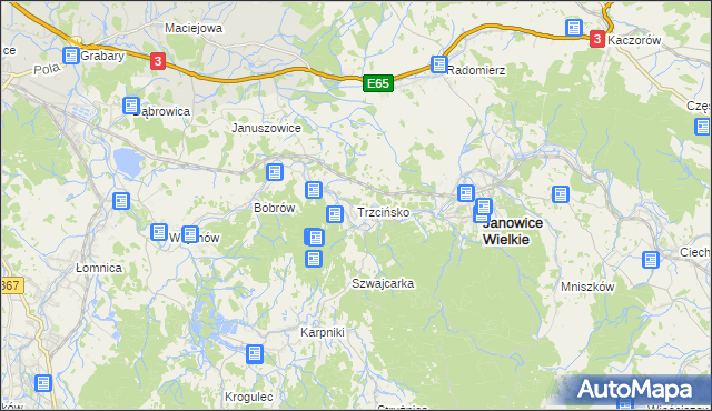 mapa Trzcińsko, Trzcińsko na mapie Targeo