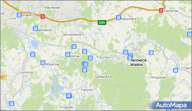 mapa Trzcińsko, Trzcińsko na mapie Targeo