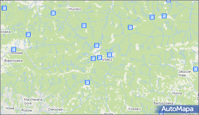 mapa Turbacz, Turbacz na mapie Targeo