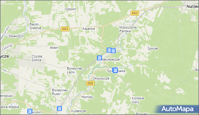 mapa Wakułowicze, Wakułowicze na mapie Targeo