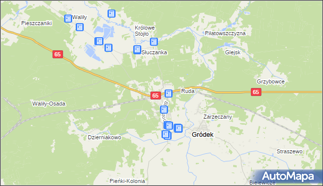 mapa Waliły-Stacja, Waliły-Stacja na mapie Targeo