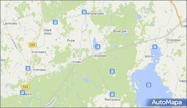 mapa Wipsowo, Wipsowo na mapie Targeo