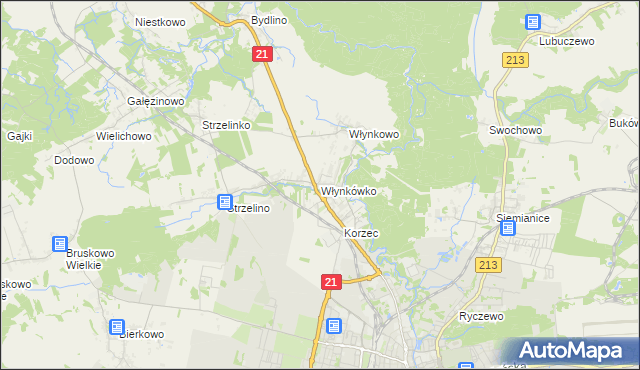 mapa Włynkówko, Włynkówko na mapie Targeo