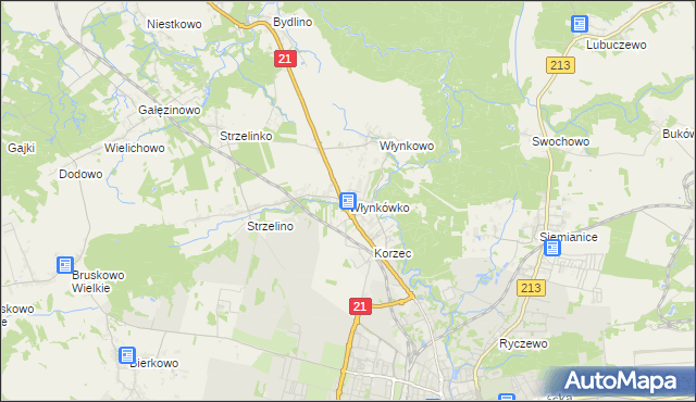 mapa Włynkówko, Włynkówko na mapie Targeo