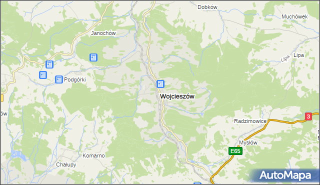 mapa Wojcieszów, Wojcieszów na mapie Targeo