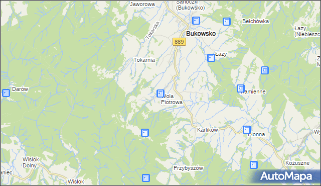 mapa Wola Piotrowa, Wola Piotrowa na mapie Targeo