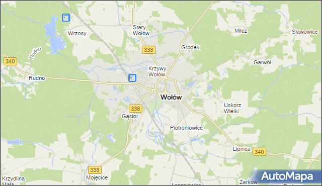 mapa Wołów, Wołów na mapie Targeo
