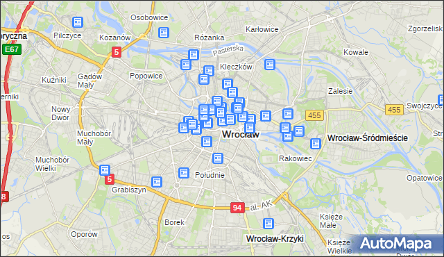 mapa Wrocławia, Wrocław na mapie Targeo