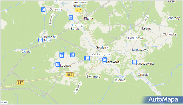 mapa Zabłotczyzna, Zabłotczyzna na mapie Targeo