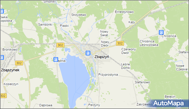 mapa Zbąszyń, Zbąszyń na mapie Targeo