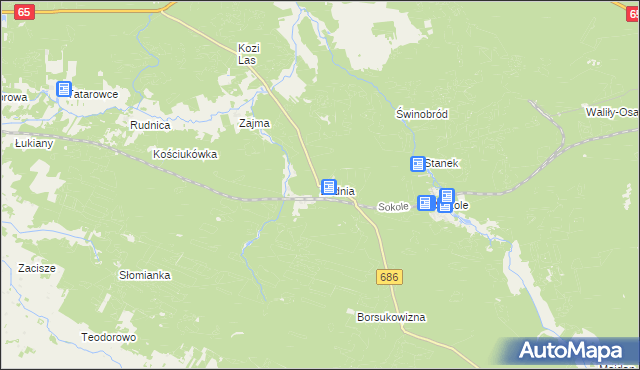 mapa Żednia, Żednia na mapie Targeo