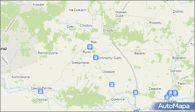 mapa Zimnochy-Susły, Zimnochy-Susły na mapie Targeo