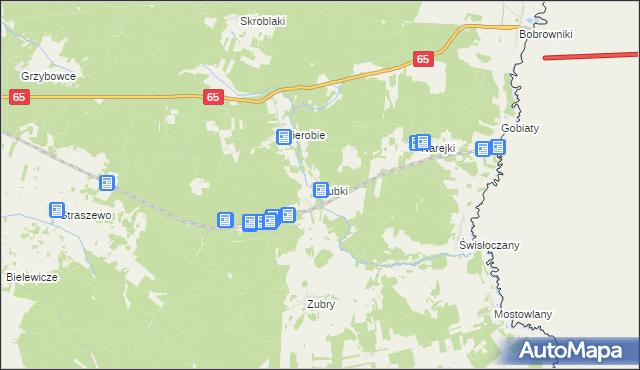 mapa Zubki, Zubki na mapie Targeo