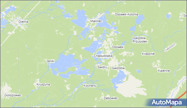 mapa Chabudówka, Chabudówka na mapie Targeo
