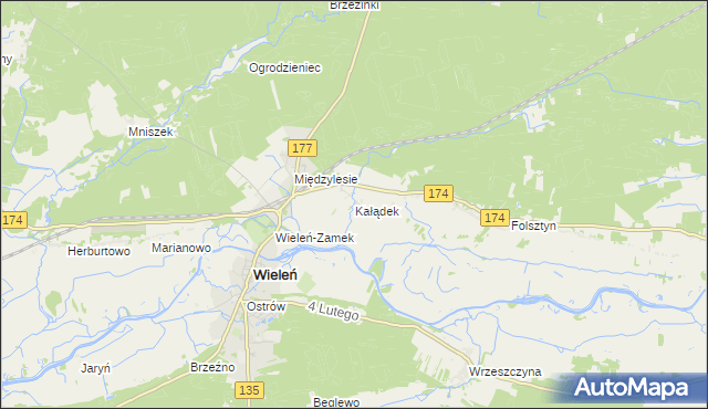 mapa Kałądek, Kałądek na mapie Targeo