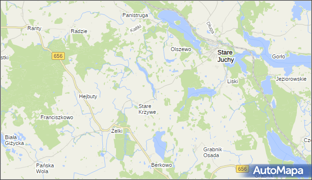 mapa Nowe Krzywe, Nowe Krzywe na mapie Targeo