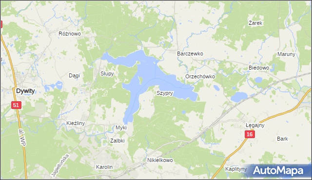 mapa Szypry, Szypry na mapie Targeo