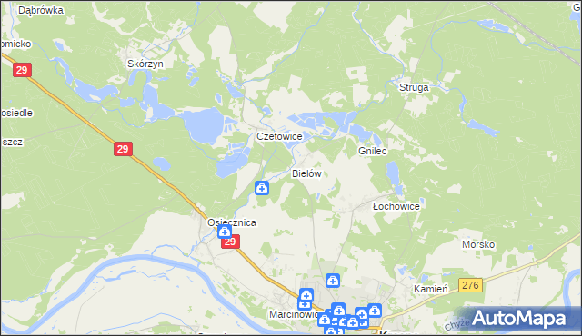 mapa Bielów, Bielów na mapie Targeo