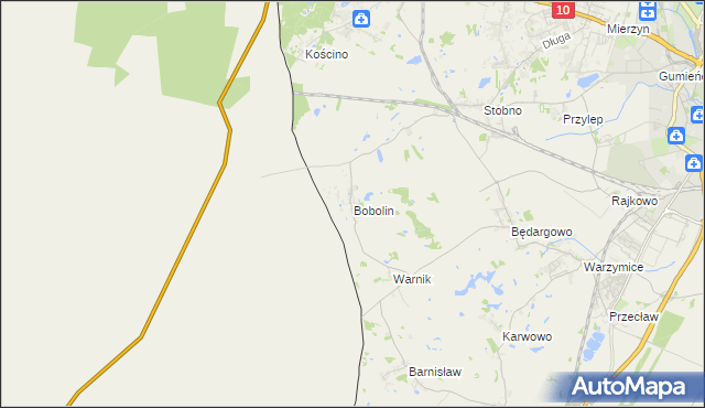 mapa Bobolin gmina Kołbaskowo, Bobolin gmina Kołbaskowo na mapie Targeo