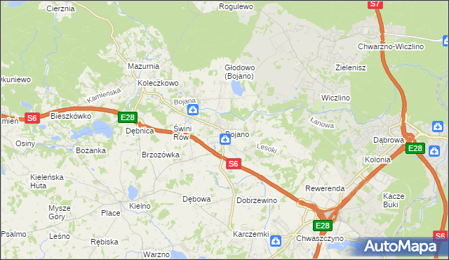 mapa Bojano, Bojano na mapie Targeo