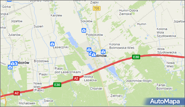 mapa Bolimów, Bolimów na mapie Targeo