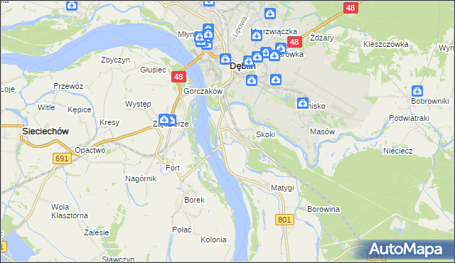 mapa Borowa gmina Puławy, Borowa gmina Puławy na mapie Targeo